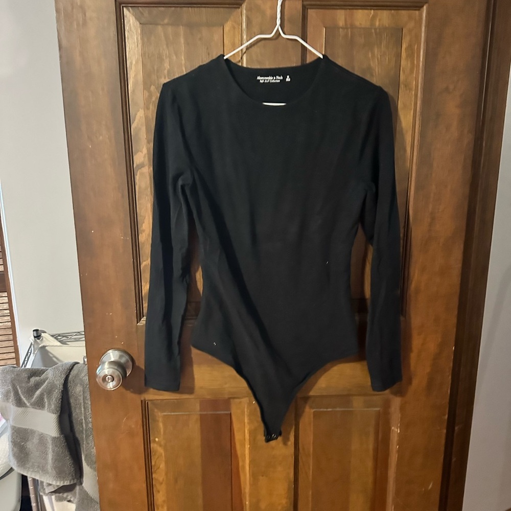 Abercrombie Black Long Sleeve Bodysuit